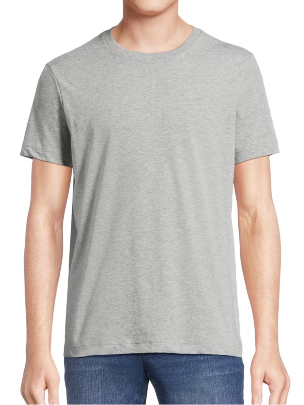George menās medium gray cotton blend crewneck short sleeve tee size XL